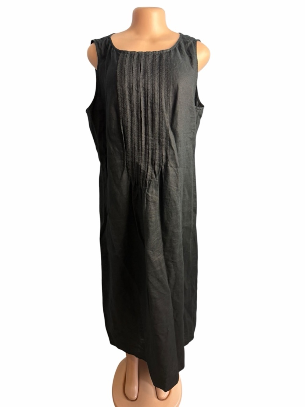 J. Jill Black Linen Shift Maxi Dress - Picture 2 of 10